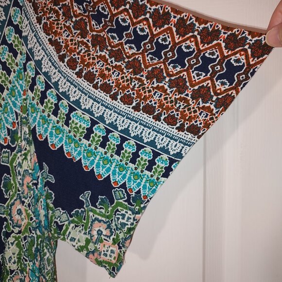 One World 100% Viscose Flowy Lace Accent Summer Dress-Open Back-Size 2x-3X - Picture 4 of 15